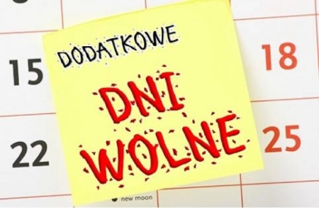 DNI WOLNE OD ZAJĘĆ DYDAKTYCZNYCH