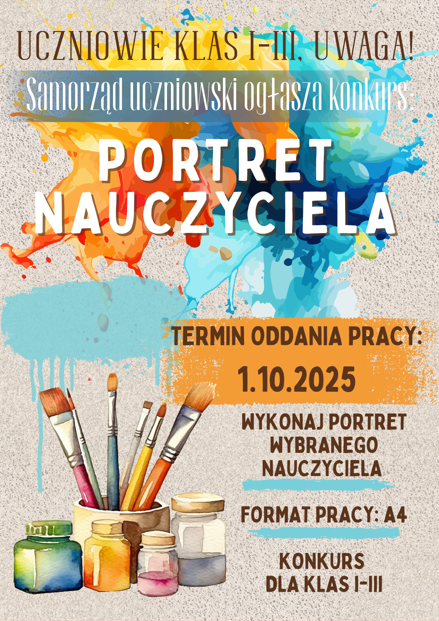 KONKURS PLASTYCZNY DLA KLAS I-III